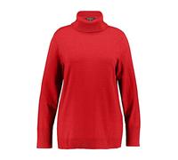 Ulla Popken Grandes Tailles Pull à col roulé pour Femme, Rouge, 64