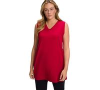 Ulla Popken Haut Basique en V T-Shirts, Coquelicot, 52-54 Femme