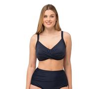 Ulla Popken Haut de Bikini Tina uni, Noir, 44 Femme