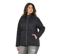 Ulla Popken Hyprar Leichtstepp-Jacke, Wasserabweisend, Recycelt Jacket, Noir, 62-64 Femmes