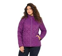 Ulla Popken Hyprar Leichtstepp-Jacke, Wasserabweisend, Recycelt Jacket, Violet foncé, 50-52 Femmes