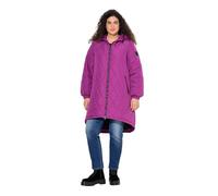 Ulla Popken Hyprar Leichtstepp-Mantel, Wasserabweisend, 2-Wege-Zipper Manteaux, Baie, 64-66 Femmes