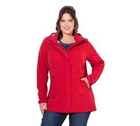 Ulla Popken Hyprar Softshell-longjacke, Wasserdicht, A-Linie, Kapuze Vestes, Salsa, 44-46 Femmes