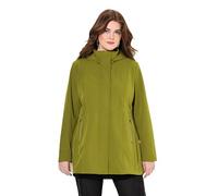 Ulla Popken Hyprar Softshelljacke, Kapuze Abnehmbar Jacket, Kaki Clair, 58-60 Femmes