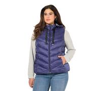 Ulla Popken Hyprar Steppweste, Wasserabweisend, Kapuze Abnehmbar Gilet, Encre Bleue, 50-52 Femmes