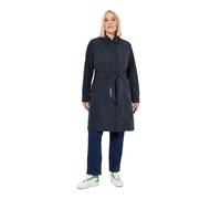 Ulla Popken Hyprar Trench Softshell pour femme, imperméable, ceinture, Marine, 54-56