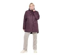 Ulla Popken Hyprar Veste matelassée fonctionnelle en polaire imperméable pour femme, Bordeaux foncé, 56