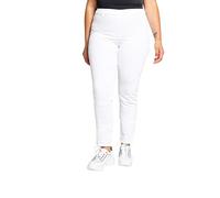 Ulla Popken Femme Jeggings M. Gürtelschlaufen Jean slim, Blanc, 58 EU
