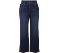Ulla Popken Jean Mary pour Femme, Jambe Large, Coupe 5 Poches, Taille Confortable, Bleu, 108, Bleu, 108