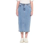 Ulla Popken Jeansrock, Komfortbund, 5-Pocket-schnitt, Biobaumwolle Jupe, Bleu Denim, 48 Femmes