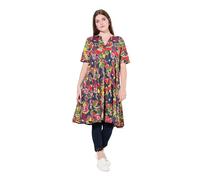 Ulla Popken Jerseykleid, Tunika-Ausschnitt, Halbarm, Biobaumwolle Robes, Argile brûlée, 58-60 Femmes