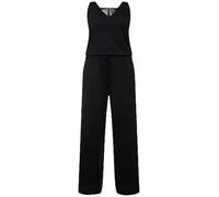 Ulla Popken Jumpsuit, Spitze, V-Ausschnitt, Ärmellos Combinaison, détails en Dentelle, Noir, 58-60 Femmes