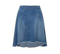 Ulla Popken Jupe en Jean avec Godets 832238, Bleu, 52 Femmes