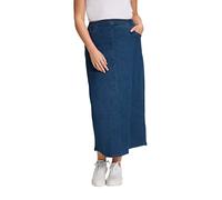 Ulla Popken Jupe Longue en Denim, Bleu Foncé, 52-54 Femme