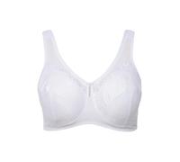 Ulla Popken Jusqu'au 145G, Soutien-Gorge de Maintien, Style brassière, rembourré et sans Armatures, Bretelles Larges, n'entaille Pas la Peau Blanc 105E 659343209-105E