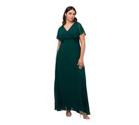 Ulla Popken Kleid mit Bindegürtel Robes, Bleu, 56-58 Femme