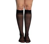 Ulla Popken Kniestrumpf 3er Femme Chaussettes Montantes, Noir (Schwarz 10), Taille unique Grande taille