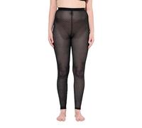 Ulla Popken Leggings, Diamant-Spitze, Leicht Transparent, Dentelle, Noir, 56/58 FR Femmes