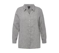 Ulla Popken Femme Leinenbluse Chemisiers, Grau, 60-62 EU