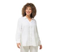 Ulla Popken Leinenbluse Chemisiers, Nicht-gerade Weiss, 52-54 Femme