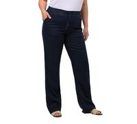 Ulla Popken Leinenhose Pantalons, Marine, 50W / 32L Femme