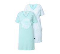 Ulla Popken Lot de 2 Grandes Chemises de Nuit pour Femme, Vert Menthe Clair, Taille 46/48, Vert Menthe Clair, 48-50