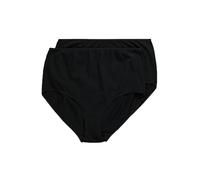 Ulla Popken Lot de 2 Slips Maxislip, Coton Modal 831820 sous-vêtement, Noir, 54-56 Femmes
