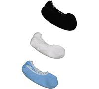 Ulla Popken Lot de 3 Chaussettes avec Bande en Dentelle, Multicolore, 6-8 Femme