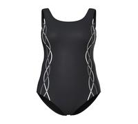 Ulla Popken Maillot de bain 'Alice' gris / gris foncé / noir / blanc, Taille XXL