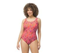 Ulla Popken Maillot de Bain Alice Softliner DG Corail pièce, Rouge, 62-64 Femmes