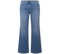 Ulla Popken Marlenejeans Mary, Weites Bein, Komfortbund, Biobaumwolle Jeans, Blue Denim, 36W / 34L Femme