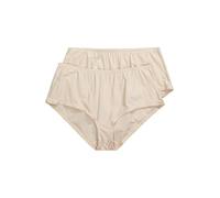 Ulla Popken Midislips, 2Er-Pack, Nadelstreifen, Höher Geschnitten Slips, Perlweiß, 32-34 Femme