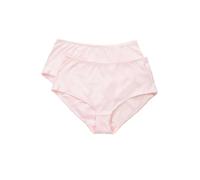 Ulla Popken Midislips, 2Er-Pack, Nadelstreifen, Höher Geschnitten sous-Vêtement, Rose Pétale, 62-64 Große Größen Femme