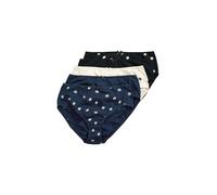 Ulla Popken Midislips, 5er-Pack, Blumen/Einfarbig Lot de 5 Slips midi à Fleurs, Noir, 58-60 Femmes