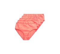 Ulla Popken Midislips, 5er-Pack, Einfarbig, BIS GR. 66/68 Lot de 5 Slips, Corail, 62-64 Femmes