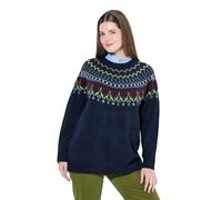 Ulla Popken Norweger-Pullover Pull-Over, Marine, 44-46 Femme