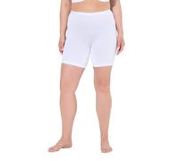 Ulla Popken Pantalon Court, Taille élastique, pour Femme, Blanc Neige, 66-68