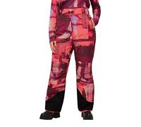 Ulla Popken Pantalon de Ski Imperméable Imprimé Aquarelle de Montagne, Pourpre, 52 Femme
