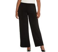 Ulla Popken Pantalon en Jersey, Noir, 40W / 32L Femme