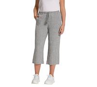 Ulla Popken Pantalon en Lin 7/8, Mélange de Gris Clair, 40W X 32L Femme