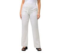 Ulla Popken, Pantalon en Lin pour Femme, Blanc Neige, 53W / 32L