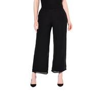 Ulla Popken Pantalon en Mousseline, Noir, 48-50 Femme