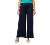 Ulla Popken Pantalon Marlenehose, Bleu, 40W x 32L Femme