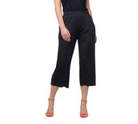 Ulla Popken Pantalon Slinky Court Jambe Large, Bleu Nuit, 44-46 Femme