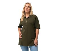 Ulla Popken Polo Basique, Vert forêt, 64/66 FR Femmes