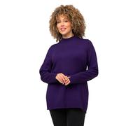 Ulla Popken Pull, col Montant, Manches Longues, Poignets côtelés Sweater, Violet Profond, 56-58 Femme