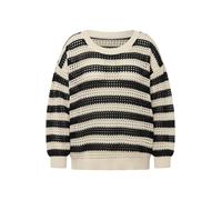 Ulla Popken Pull-over beige / noir, Taille XXXL-4XL