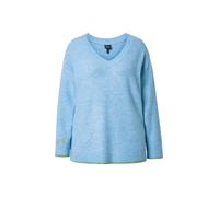 Ulla Popken Pull-over bleu ciel / vert, Taille L-XL