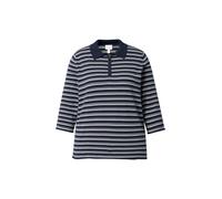 Ulla Popken Pull-over marine / blanc, Taille L-XL