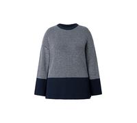 Ulla Popken Pull-over marine / blanc, Taille XL-XXL